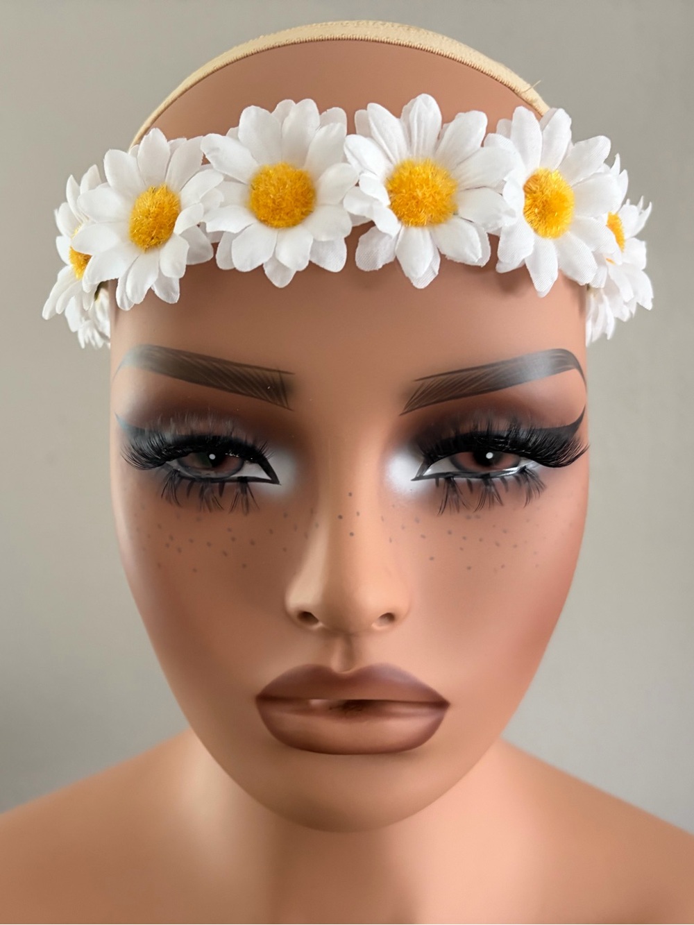 Daisy Flower Crown Headband - White & Yellow